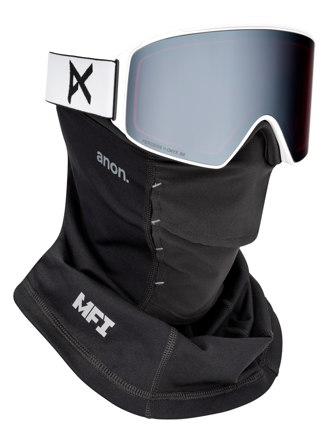 M4 Goggles (Cylindrical) + Bonus Lens + MFI® Face Mask - White/Perceive Sunny Onyx