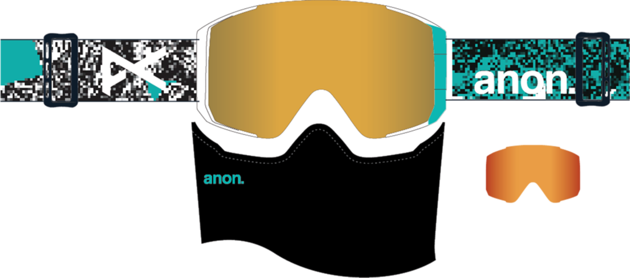 Sync Goggles + Bonus Lens + MFI® Face Mask - Grunge / Perceive Sunny Bronze