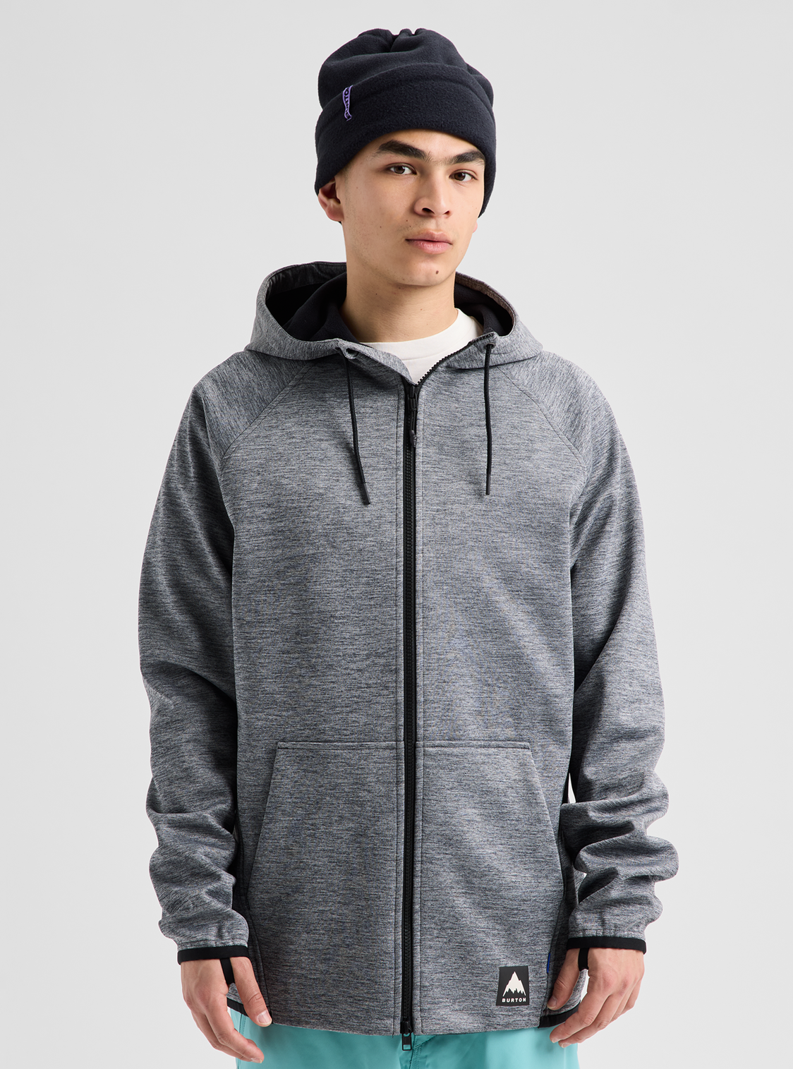 Men's Crown Weatherproof Full-Zip Fleece - True Black Heather