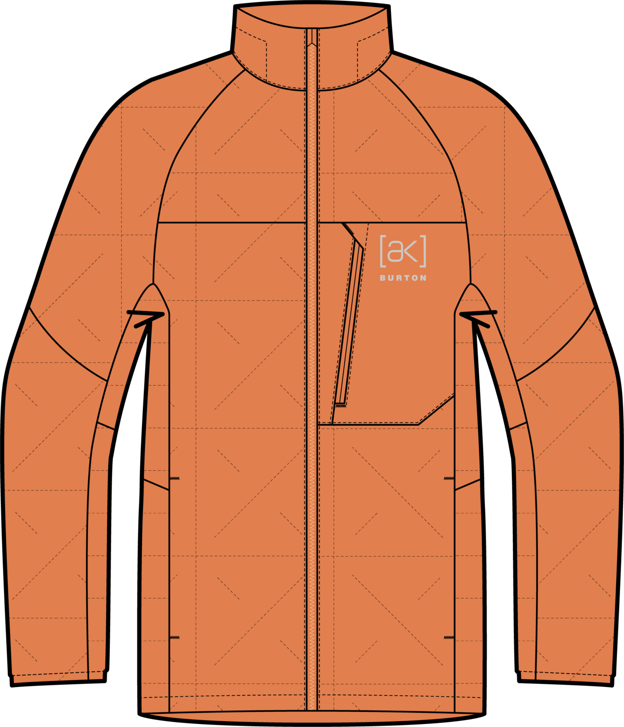Men's [ak] Baker Down Jacket - Goldfish Orange