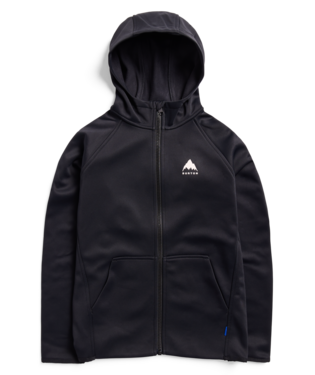 Kids' Burton Crown Weatherproof Full-Zip Fleece - True Black