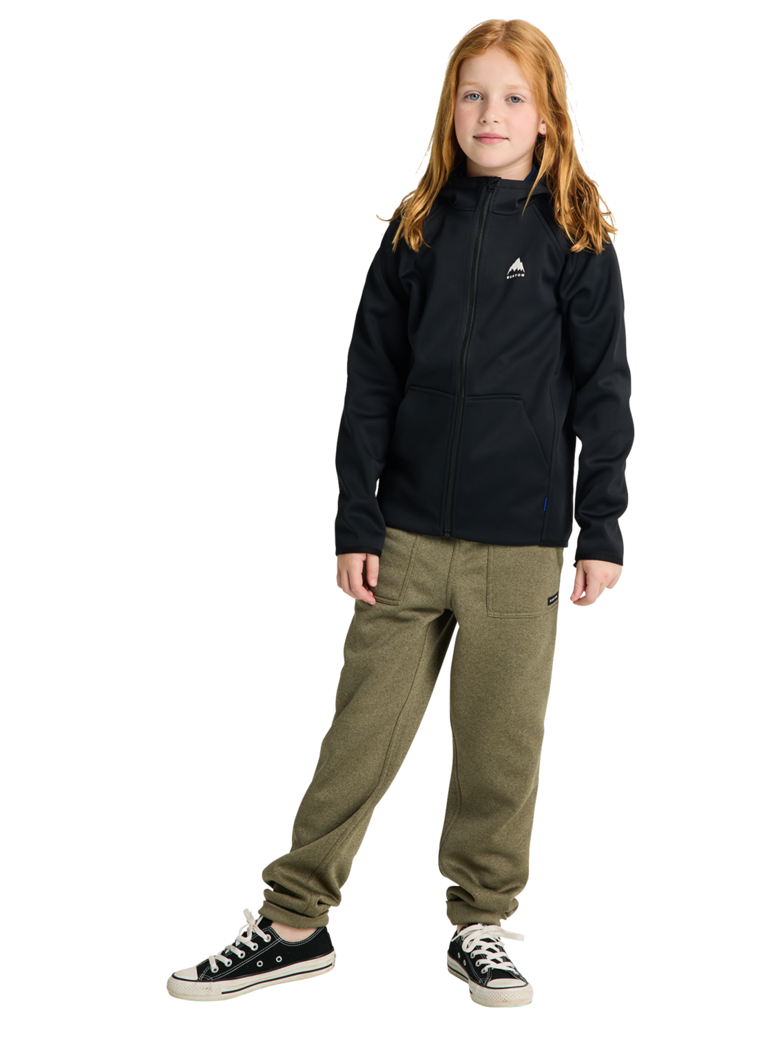 Kids' Burton Crown Weatherproof Full-Zip Fleece - True Black
