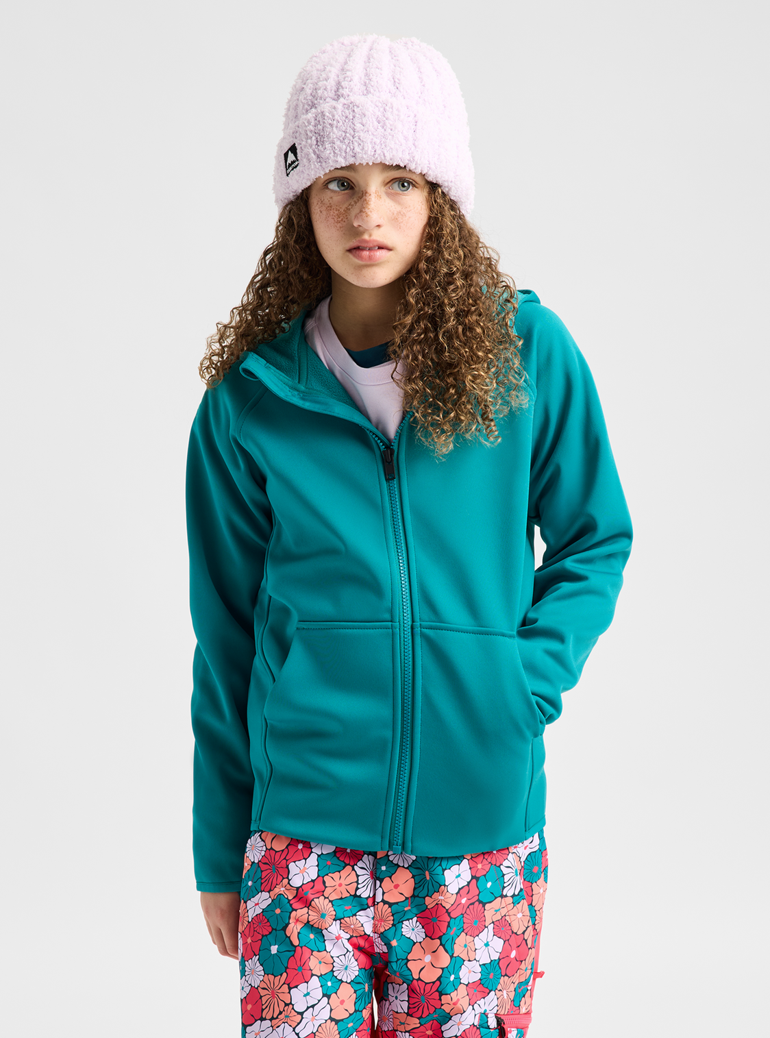 Kids' Burton Crown Weatherproof Full-Zip Fleece - Pacific Teal