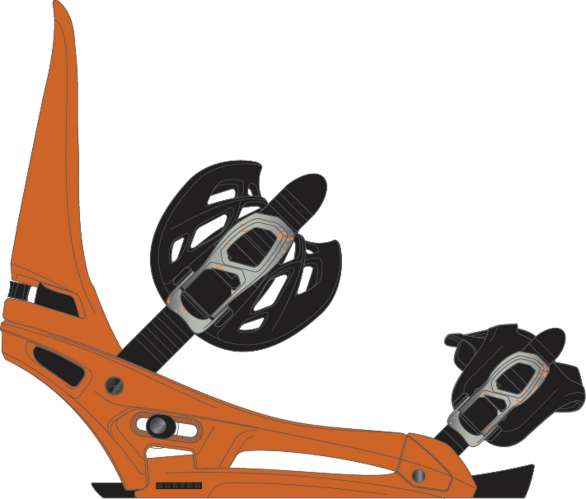 Men's Cartel X EST® Snowboard Bindings - Goldfish Orange