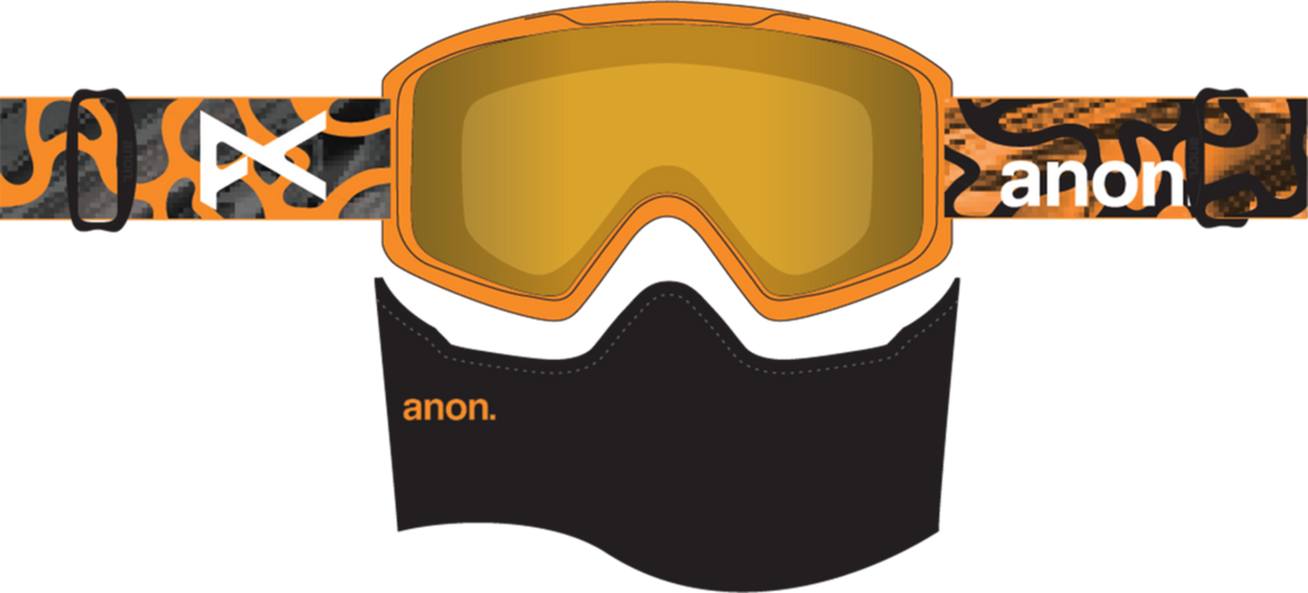 Tracker 2.0 Goggles + MFI® Face Mask - Blobs / Gold Amber