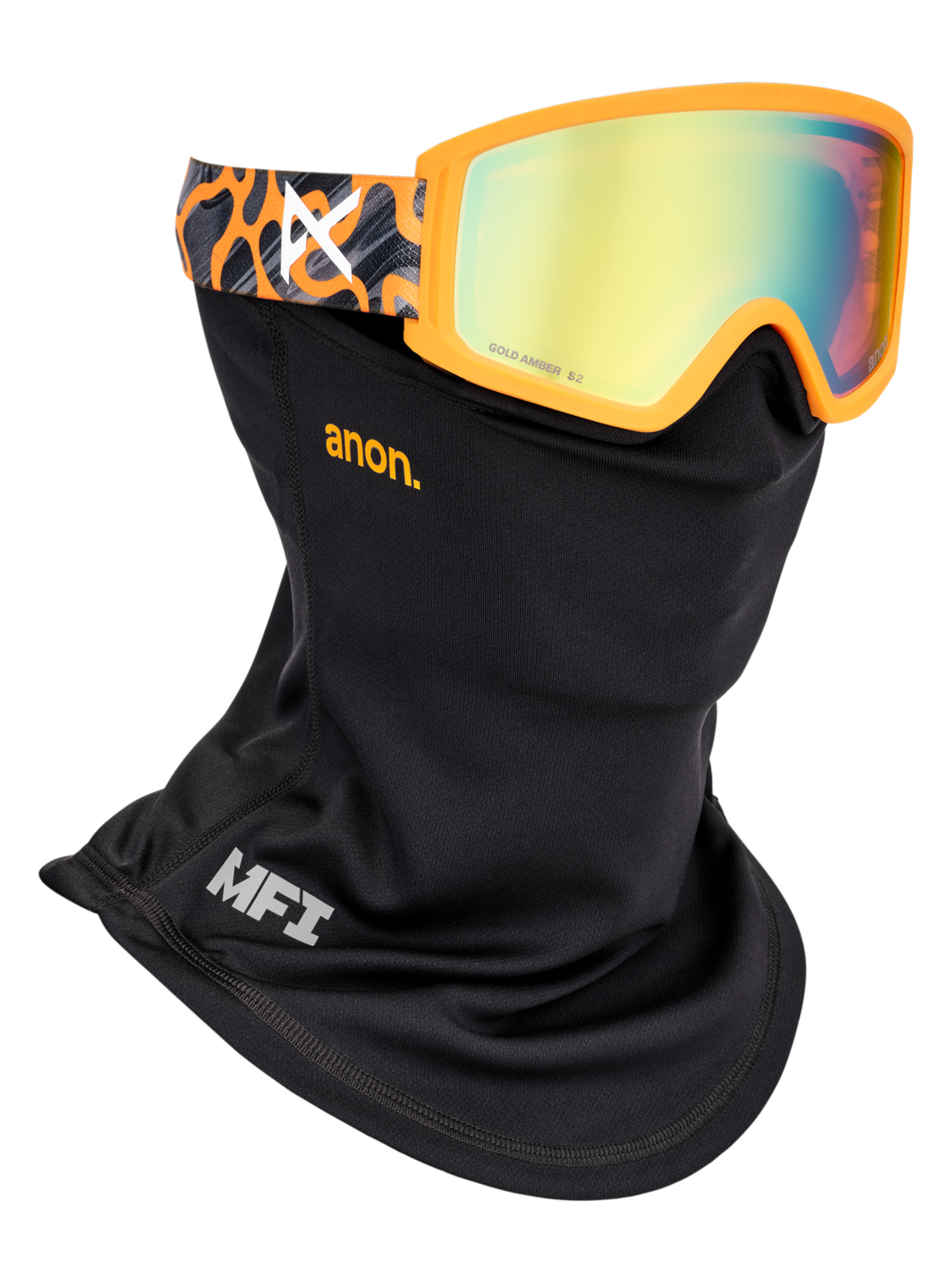 Tracker 2.0 Goggles + MFI® Face Mask - Blobs / Gold Amber