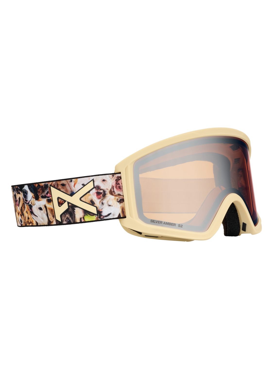 Tracker 2.0 Goggles + MFI® Face Mask - Shop Dogs / Silver Amber