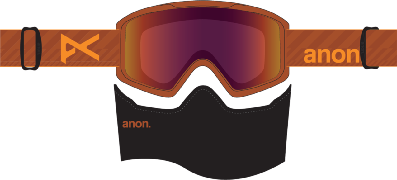 Tracker 2.0 Goggles + MFI® Face Mask - Autumn Glow/Red Amber