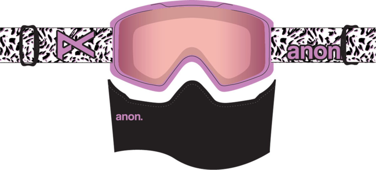 Tracker 2.0 Goggles + MFI® Face Mask - Leopard Pink / Pink Amber