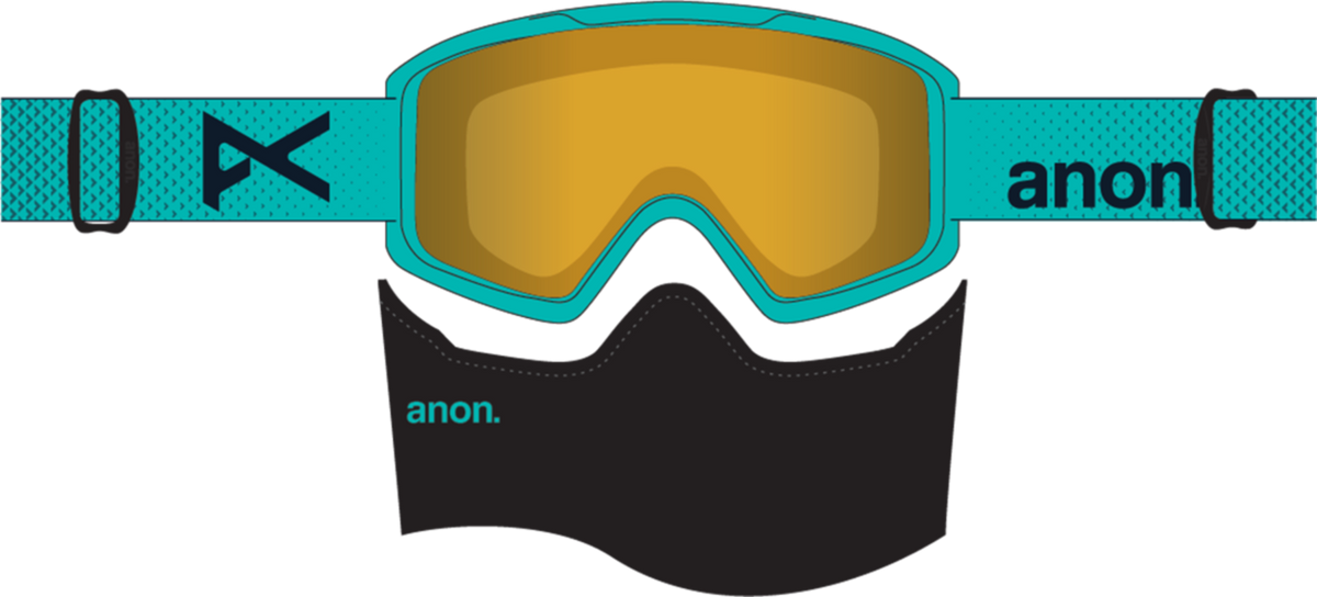Tracker 2.0 Goggles + MFI® Face Mask - Marine/Gold Amber