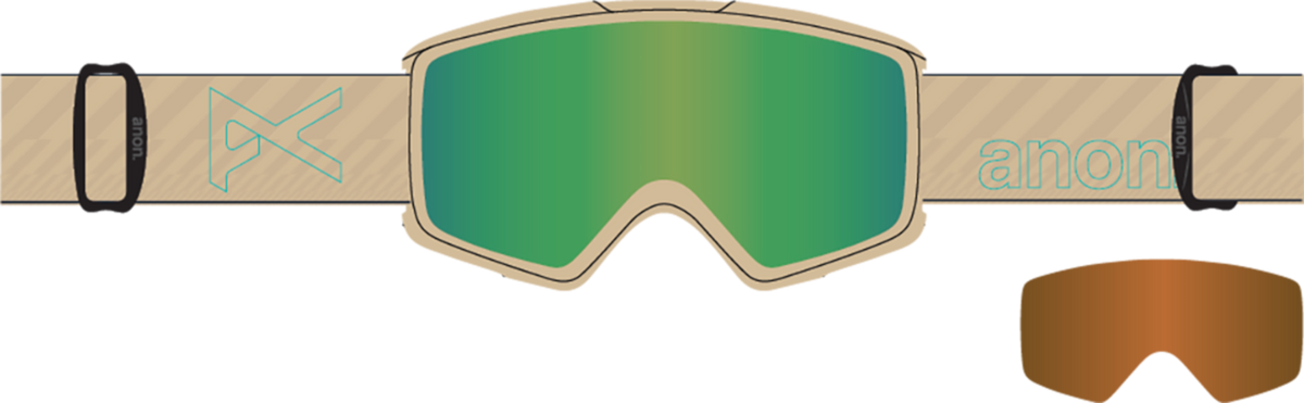 Helix 2.0 Goggles + Bonus Lens - Beechwood/Perceive Variable Green