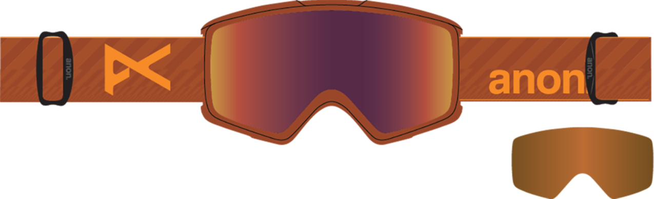 Helix 2.0 Goggles + Bonus Lens - Autumn Glow / Perceive Sunny Red