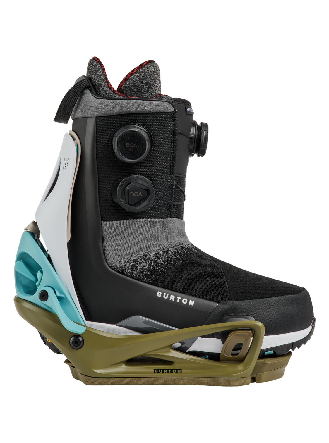 Men's Step On® Genesis Re:Flex Snowboard Bindings - White/Dried Moss