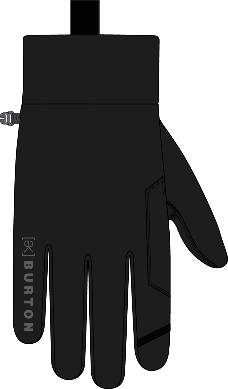 [ak] Helium Midweight Gloves - True Black