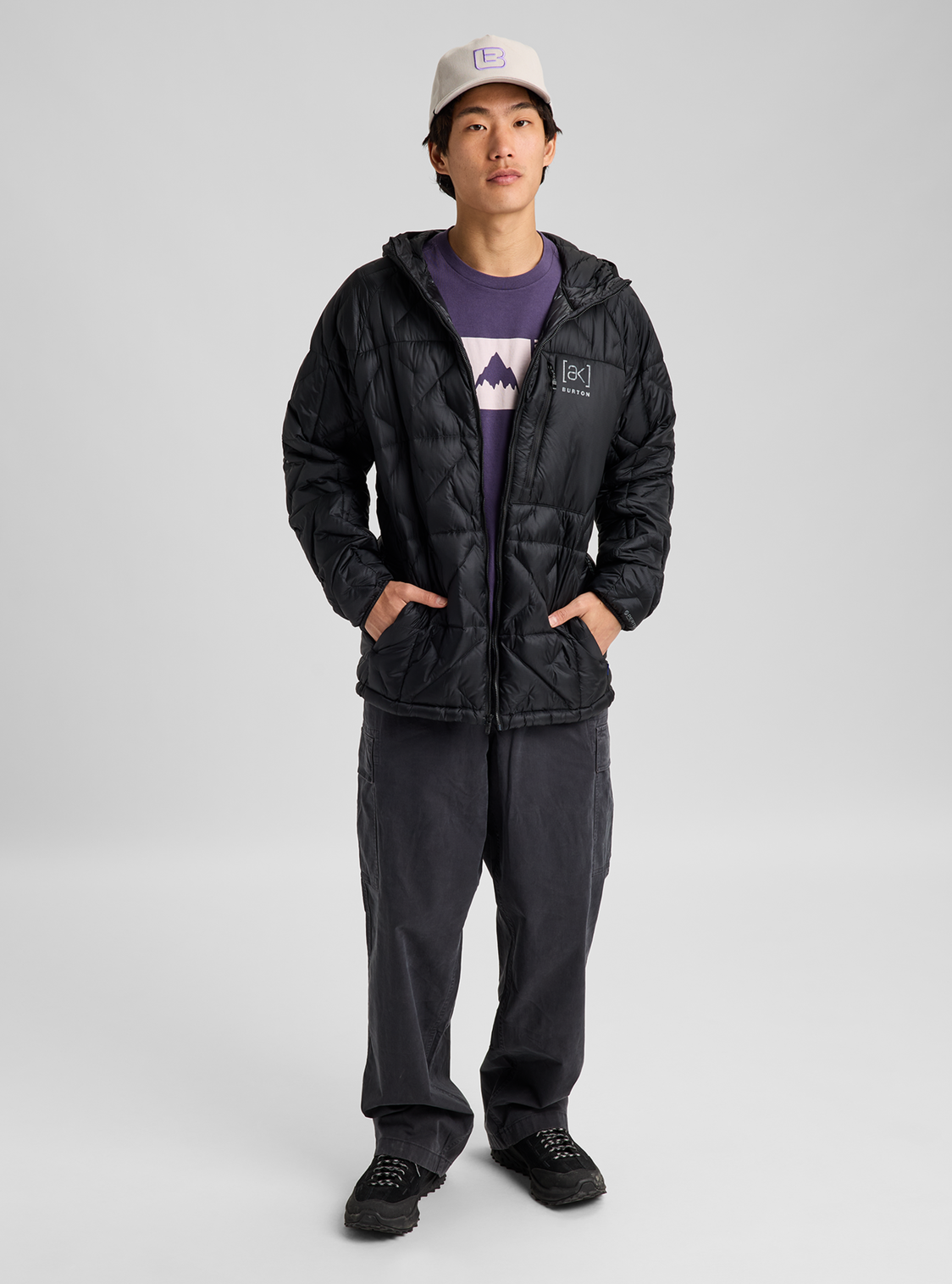 Men's [ak] Baker Hooded Down Jacket - True Black