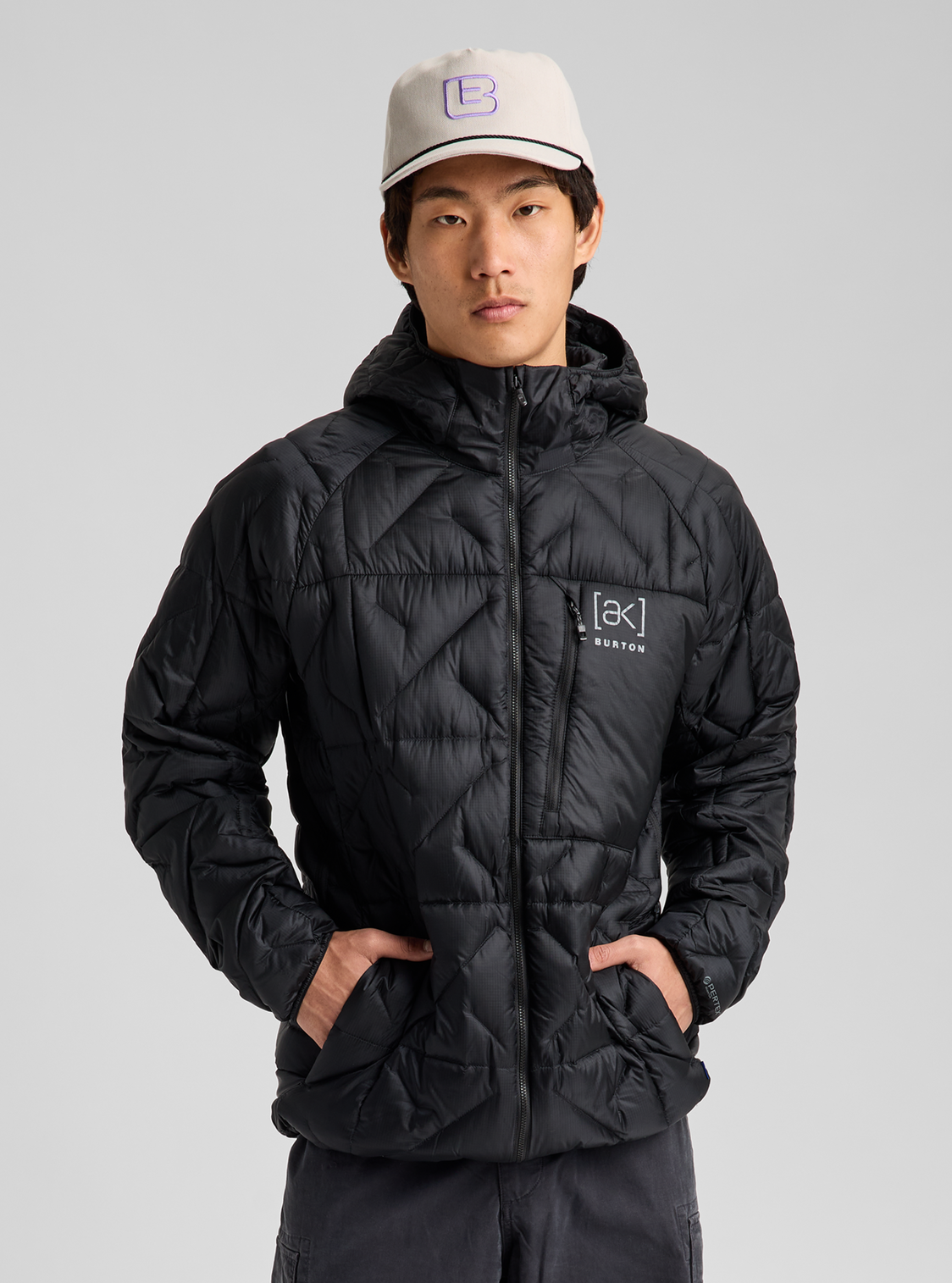 Men's [ak] Baker Hooded Down Jacket - True Black
