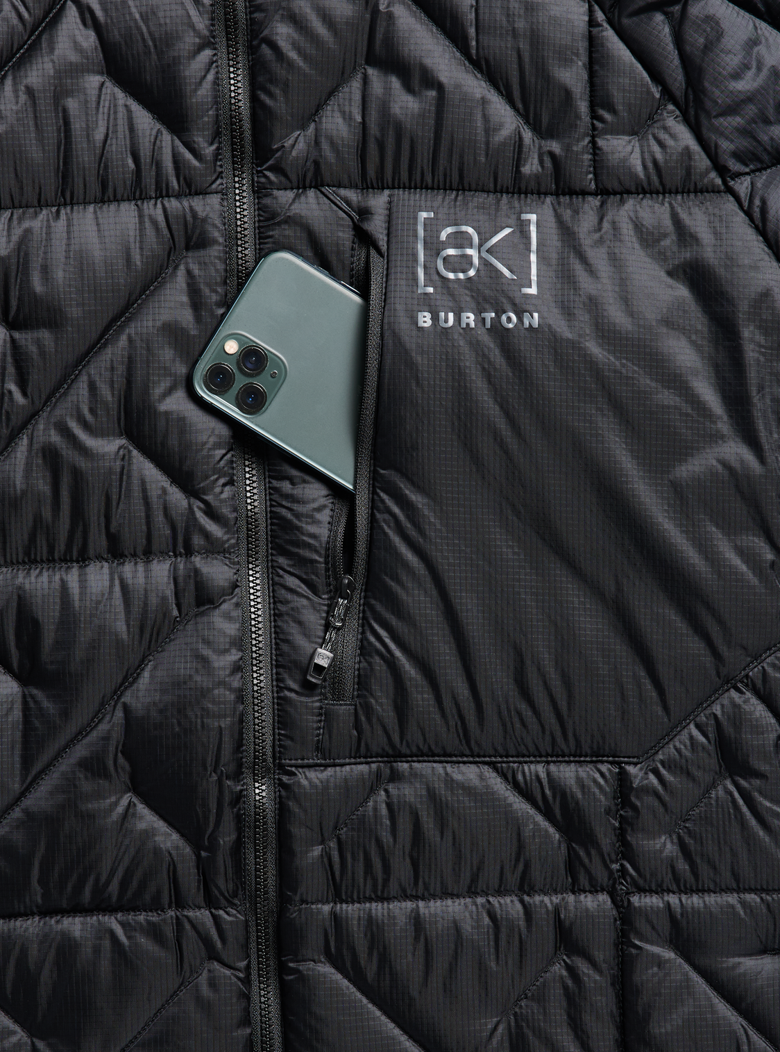 Men's [ak] Baker Hooded Down Jacket - True Black