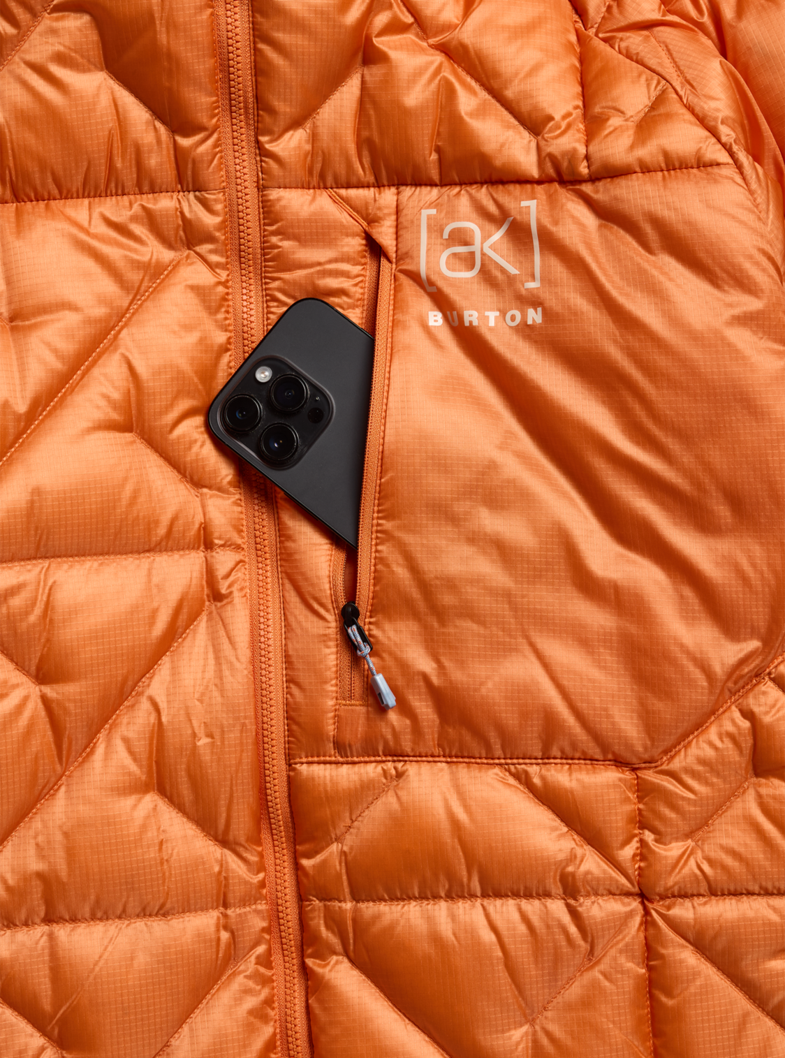 Men's [ak] Baker Hooded Down Jacket - Goldfish Orange