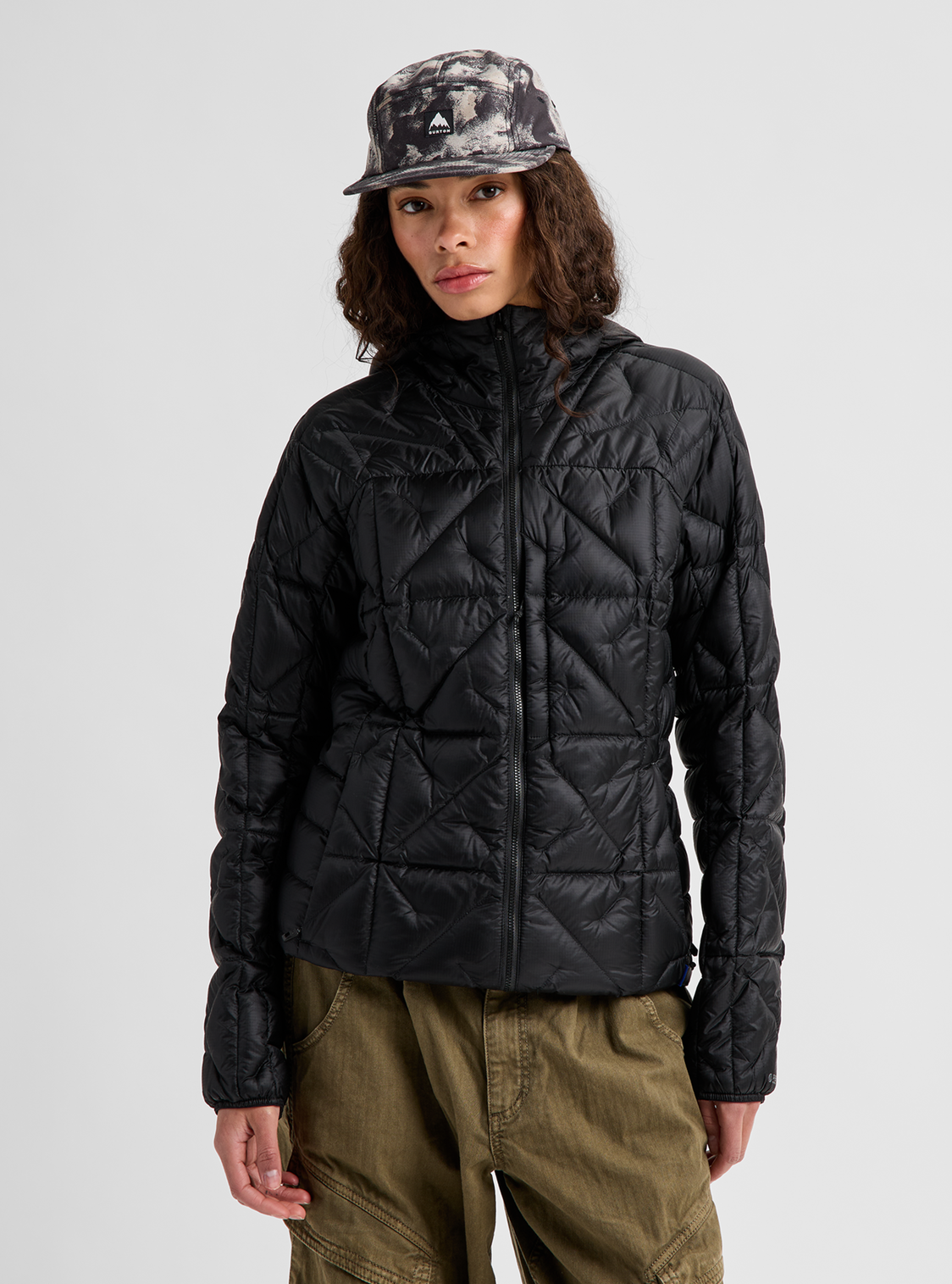 Women's [ak] Baker Down Hooded Jacket - True Black
