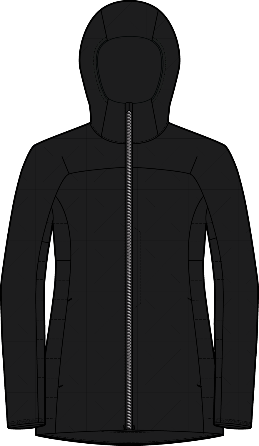 Women's [ak] Baker Down Hooded Jacket - True Black