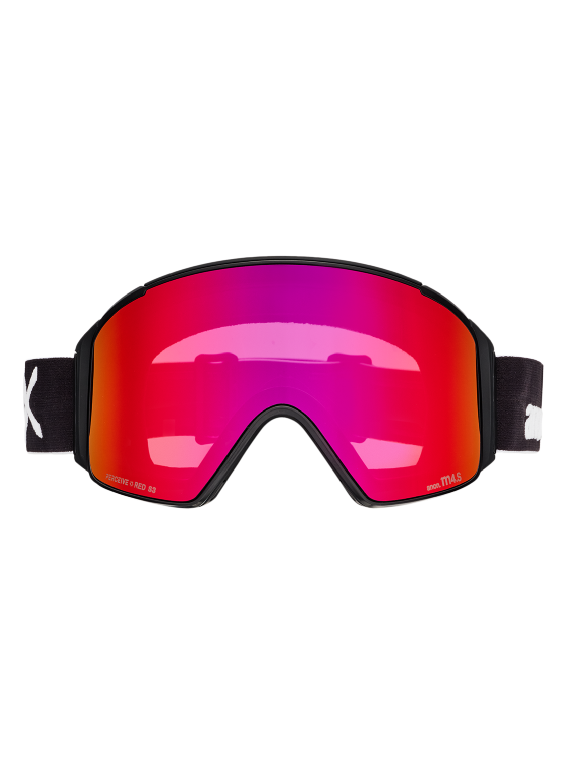 M4S Goggles (Cylindrical) + Bonus Lens + MFI® Face Mask - Black/Perceive Sunny Red