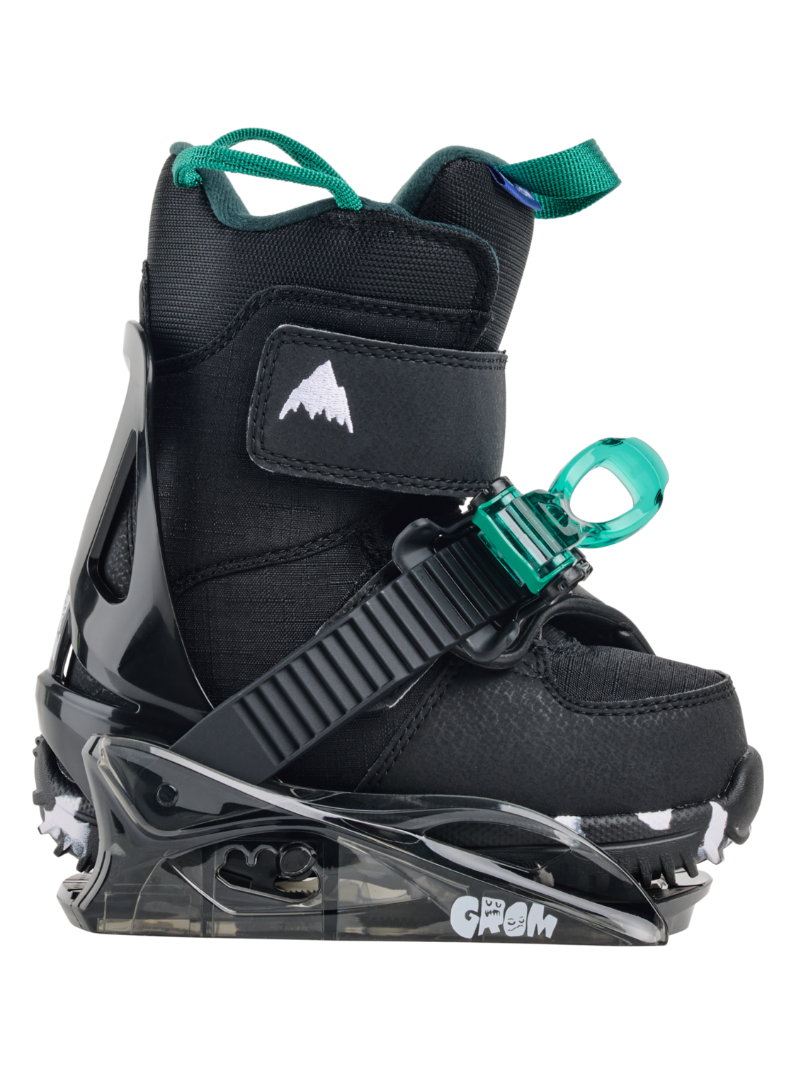 Kids' Mini Grom Disc Snowboard Bindings - Black