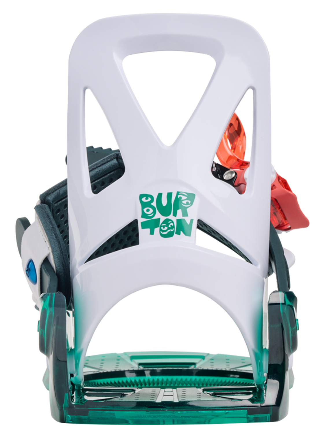 Kids' Mini Grom Disc Snowboard Bindings - Green/Multi
