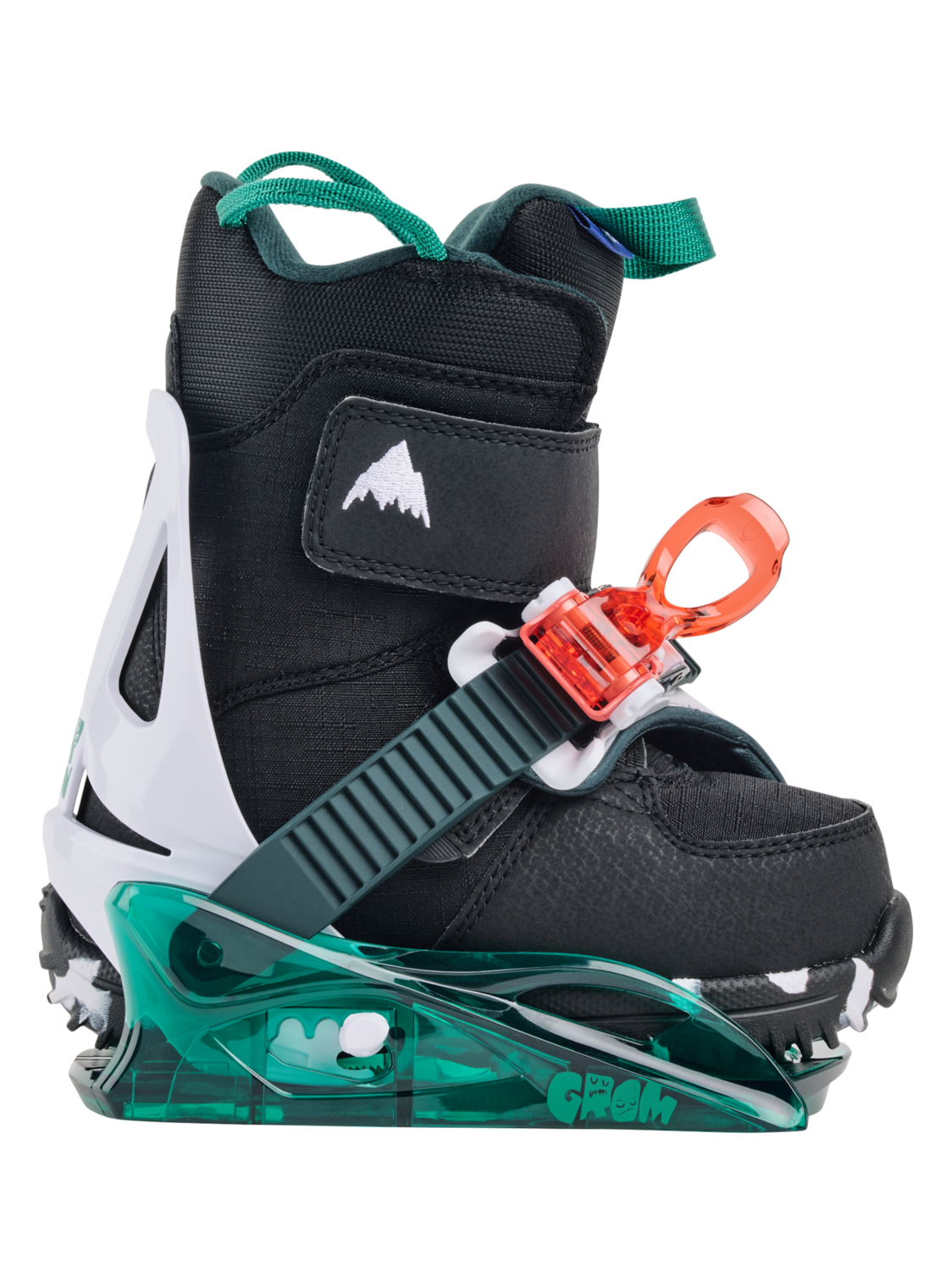 Kids' Mini Grom Disc Snowboard Bindings - Green/Multi