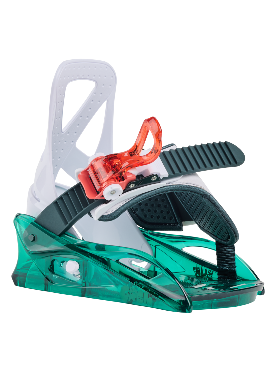 Kids' Mini Grom Disc Snowboard Bindings - Green/Multi