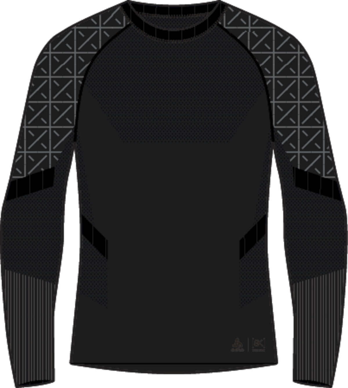Men's [ak] Slokar Merino Base Layer Crewneck - True Black/Gray Cloud