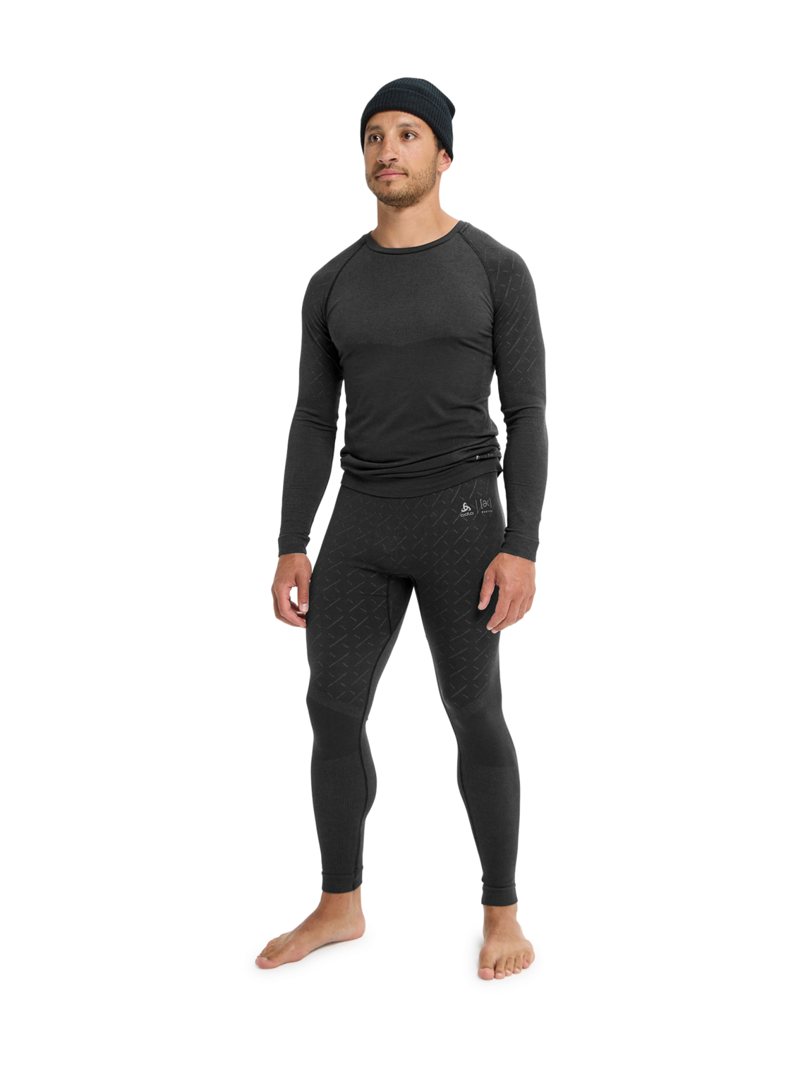 Men's [ak] Slokar Merino Base Layer Pants - True Black/Gray Cloud