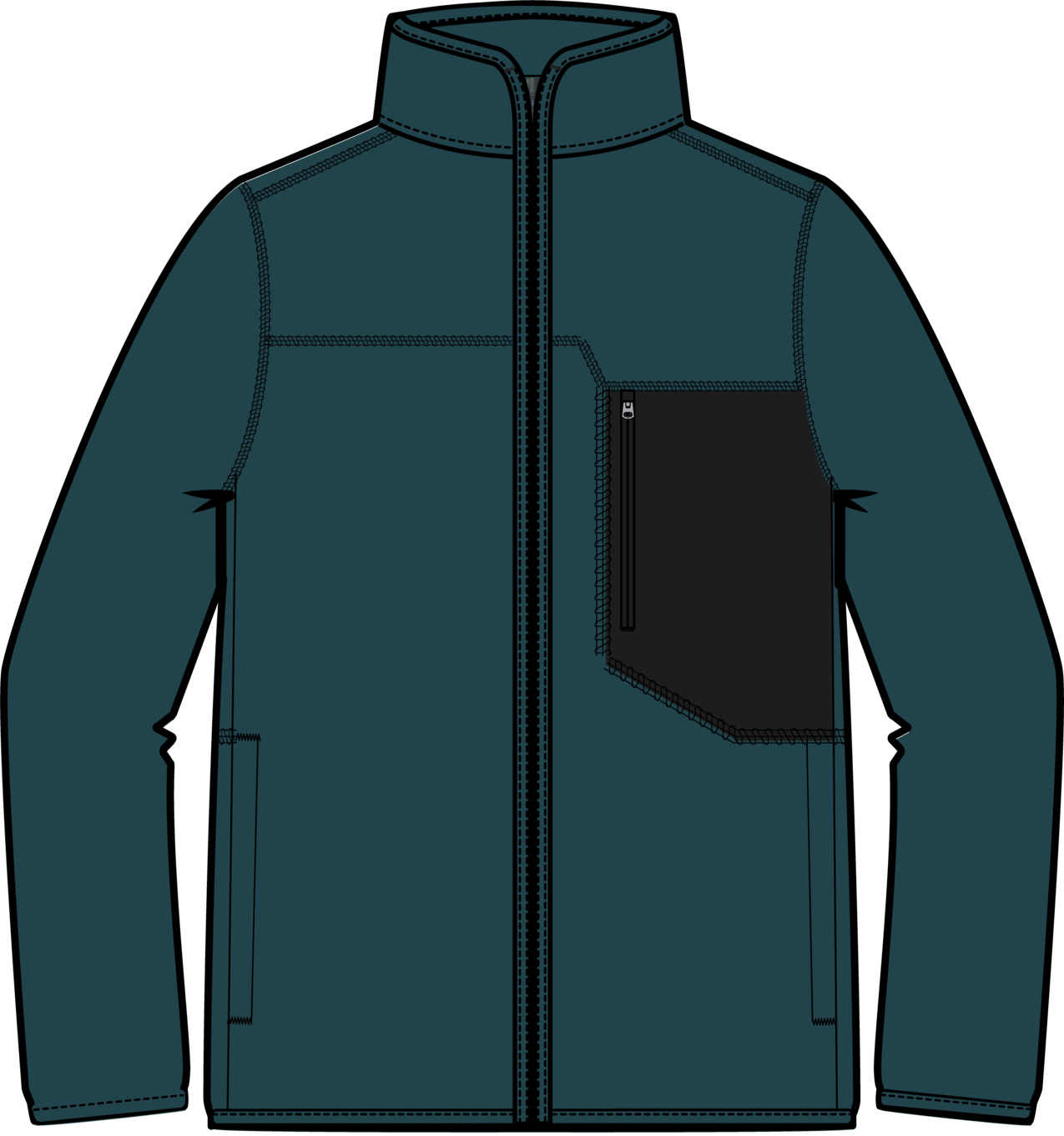 Men's Cinder Full-Zip Fleece - Atlantic Teal
