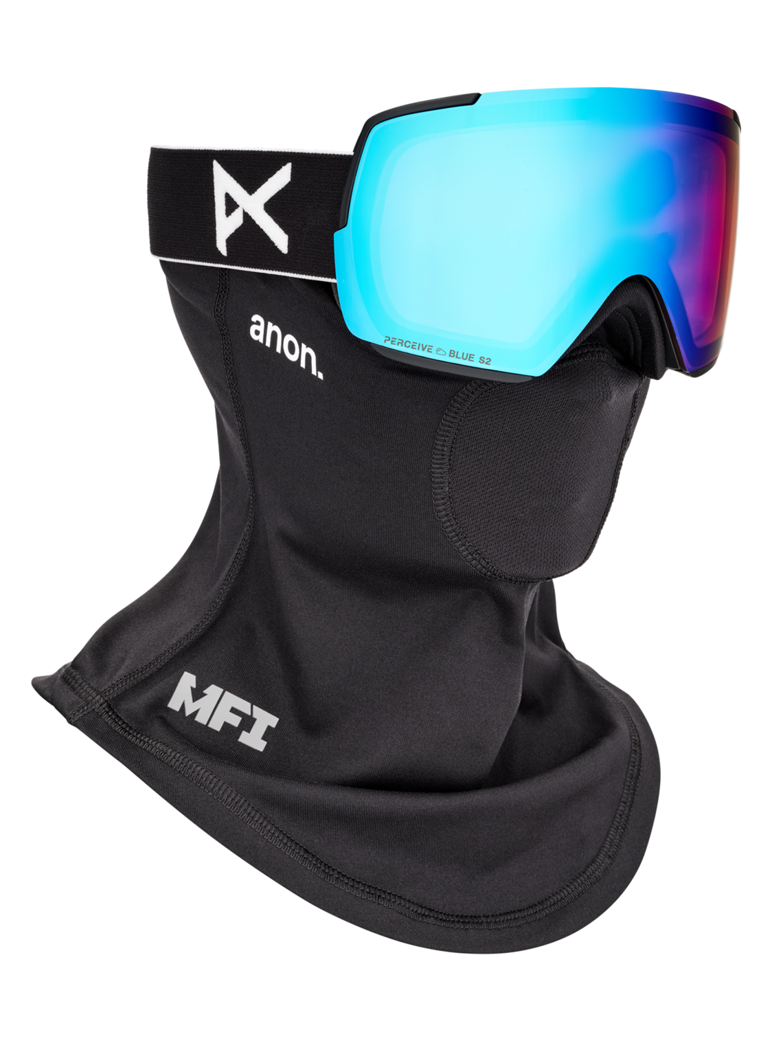 M5S Goggles + Bonus Lens + MFI® Face Mask - Black/Perceive Variable Blue