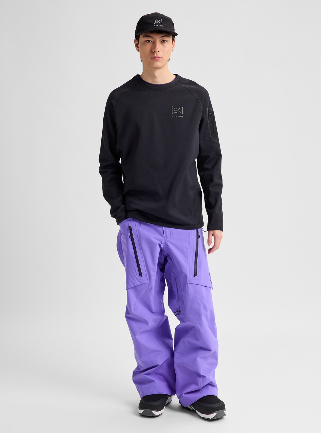 Men's [ak] Baker Stretch Fleece Crew - True Black