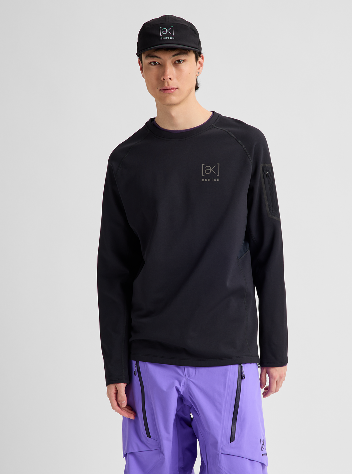 Men's [ak] Baker Stretch Fleece Crew - True Black