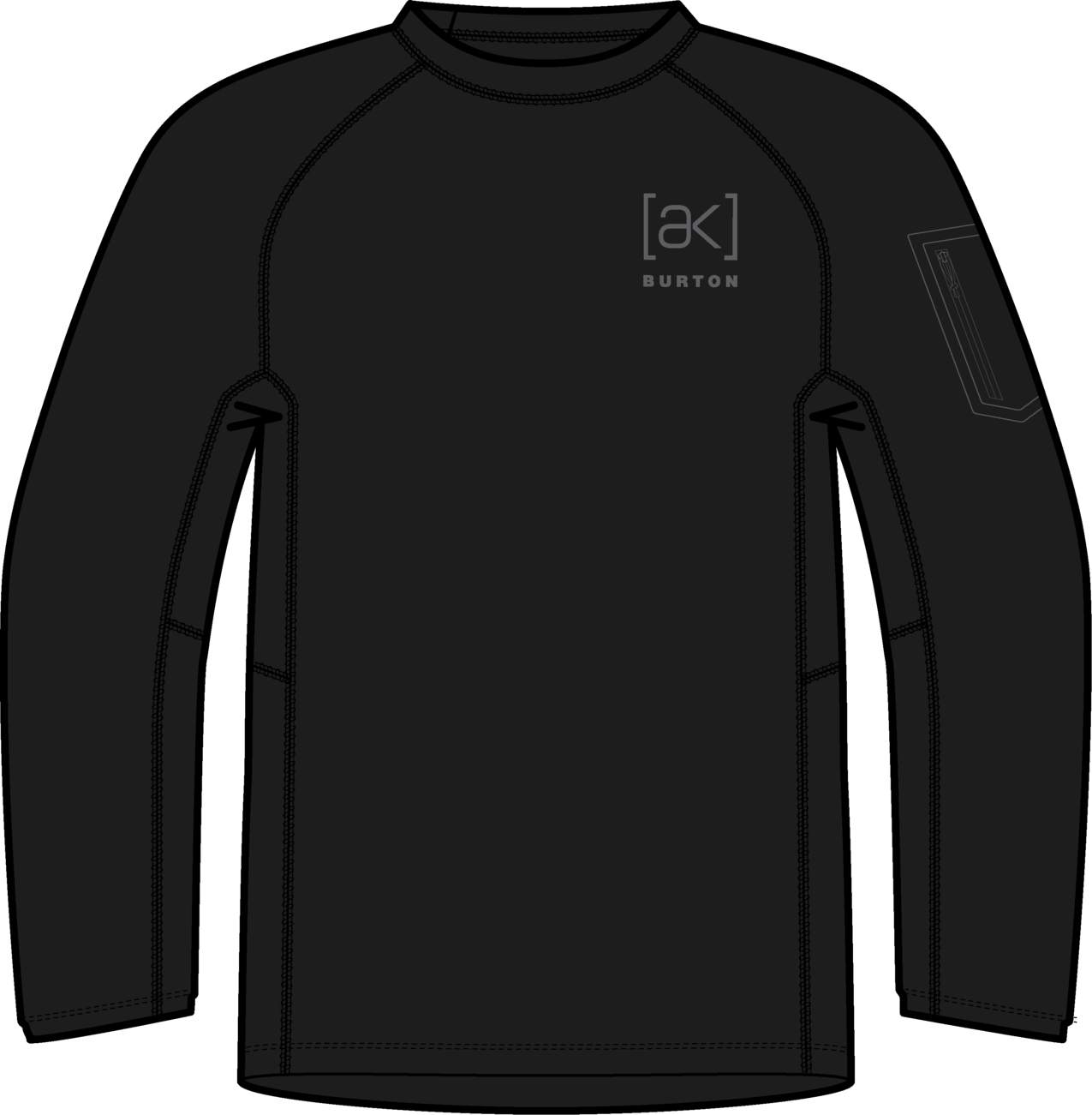 Men's [ak] Baker Stretch Fleece Crew - True Black