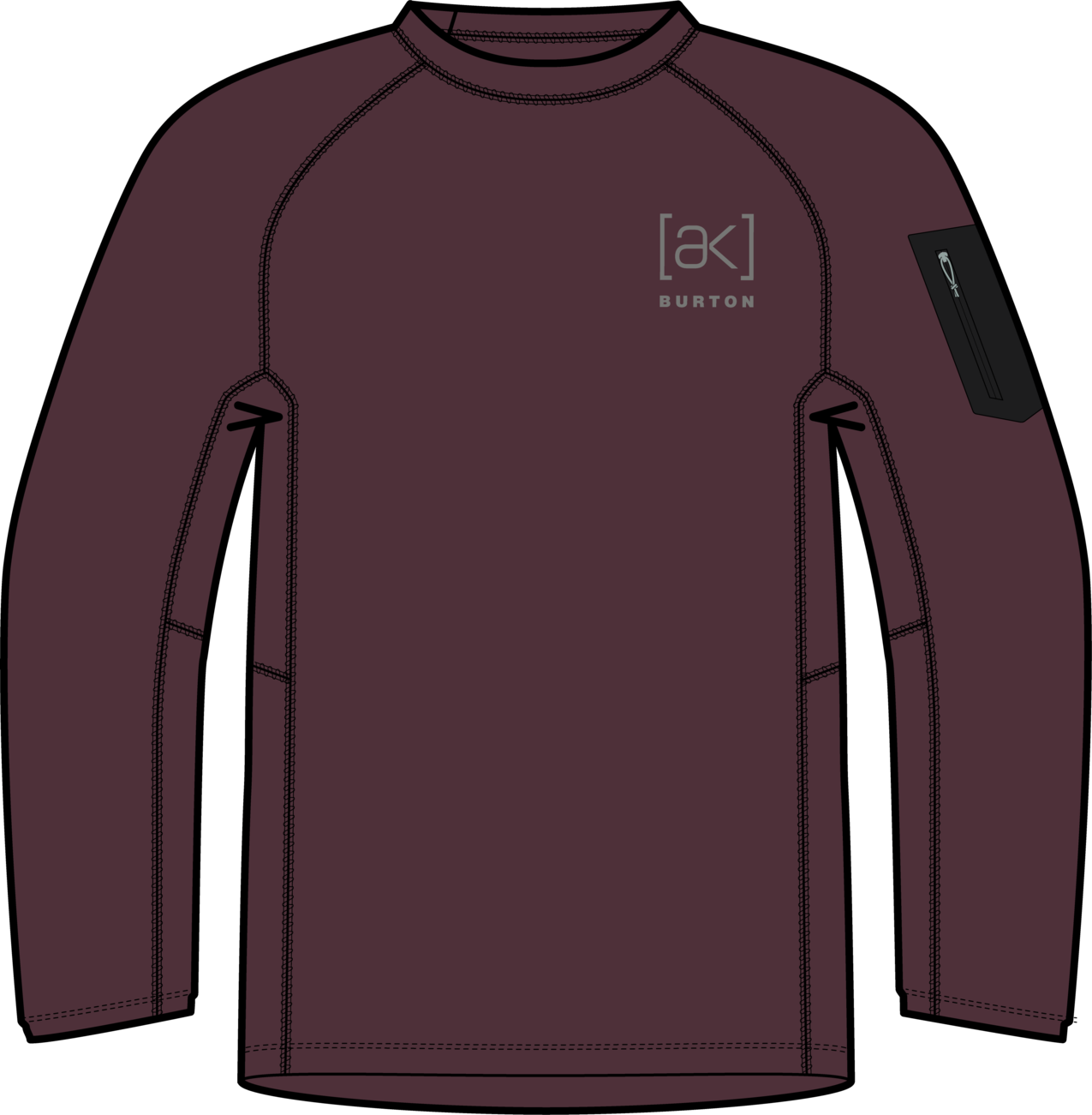 Men's [ak] Baker Stretch Fleece Crew - Rum Raisin