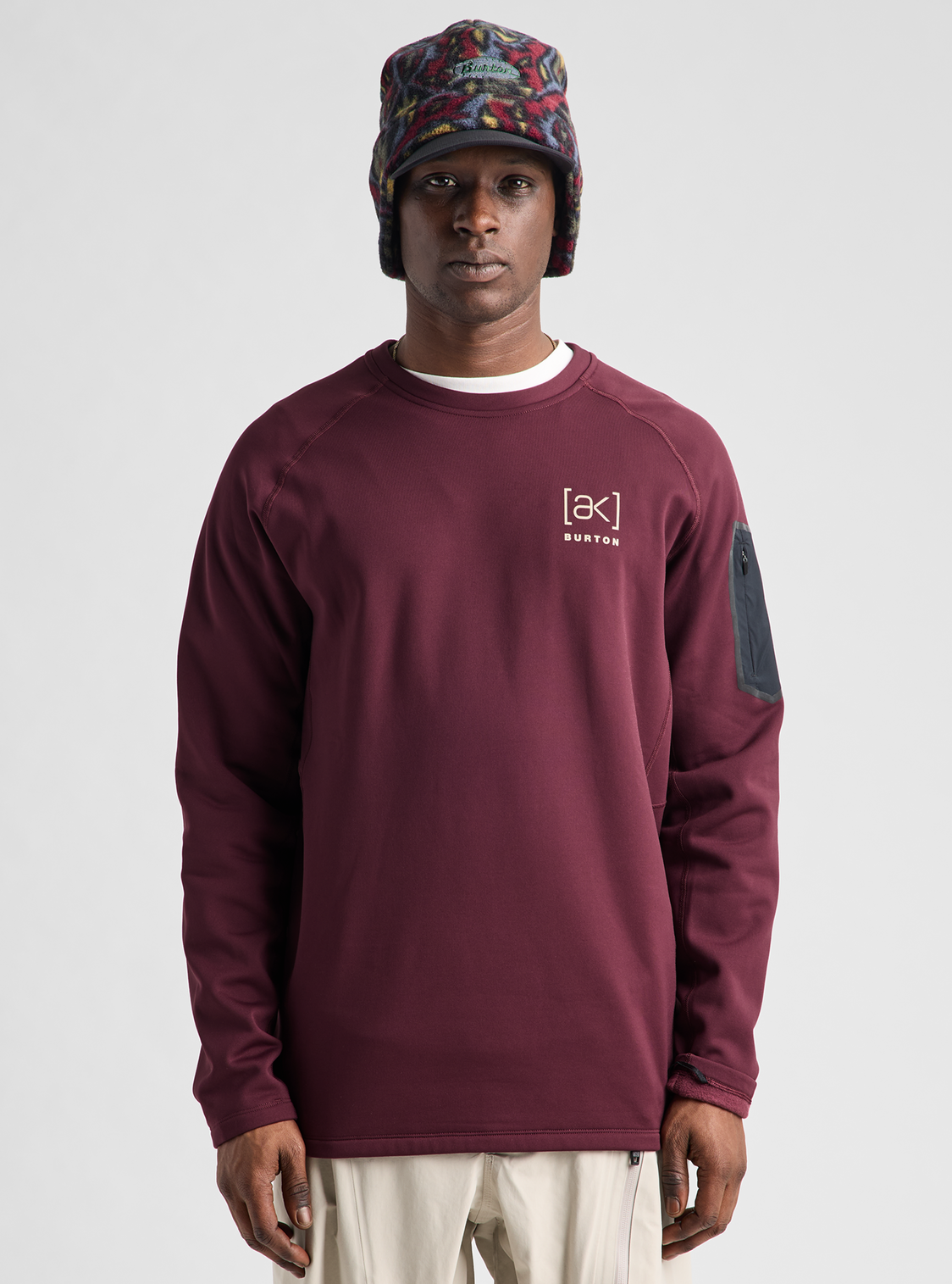 Men's [ak] Baker Stretch Fleece Crew - Rum Raisin