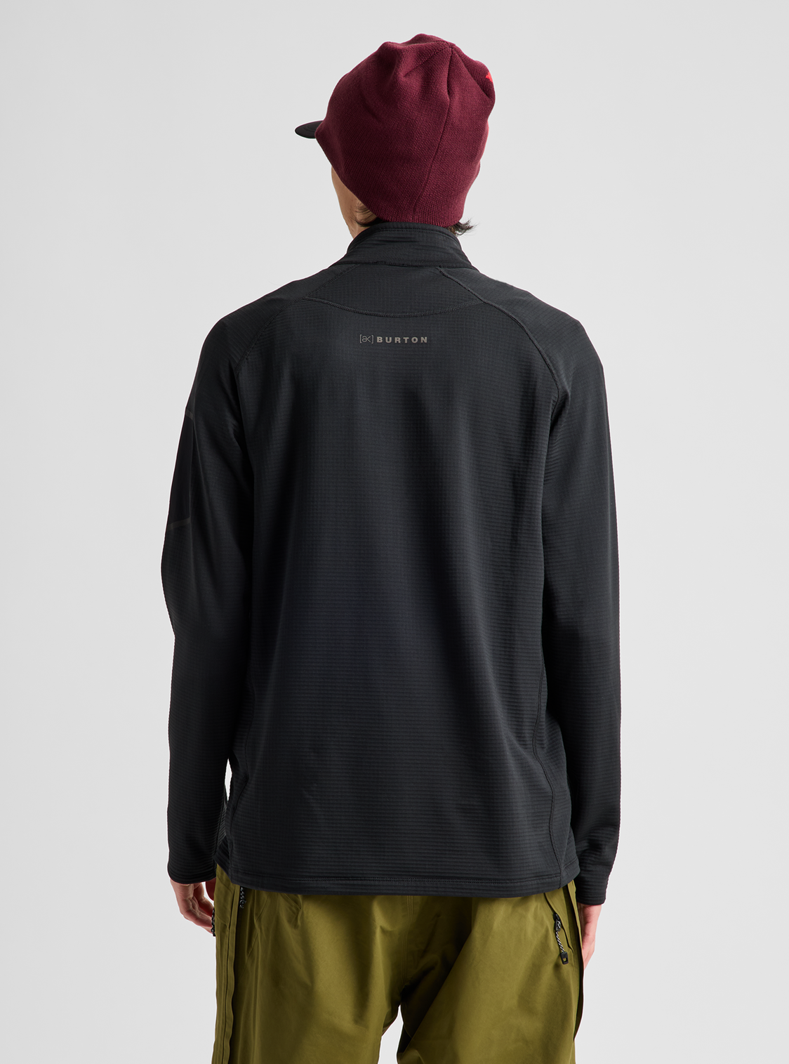 Men's [ak] Helium Grid Fleece Half-Zip - True Black