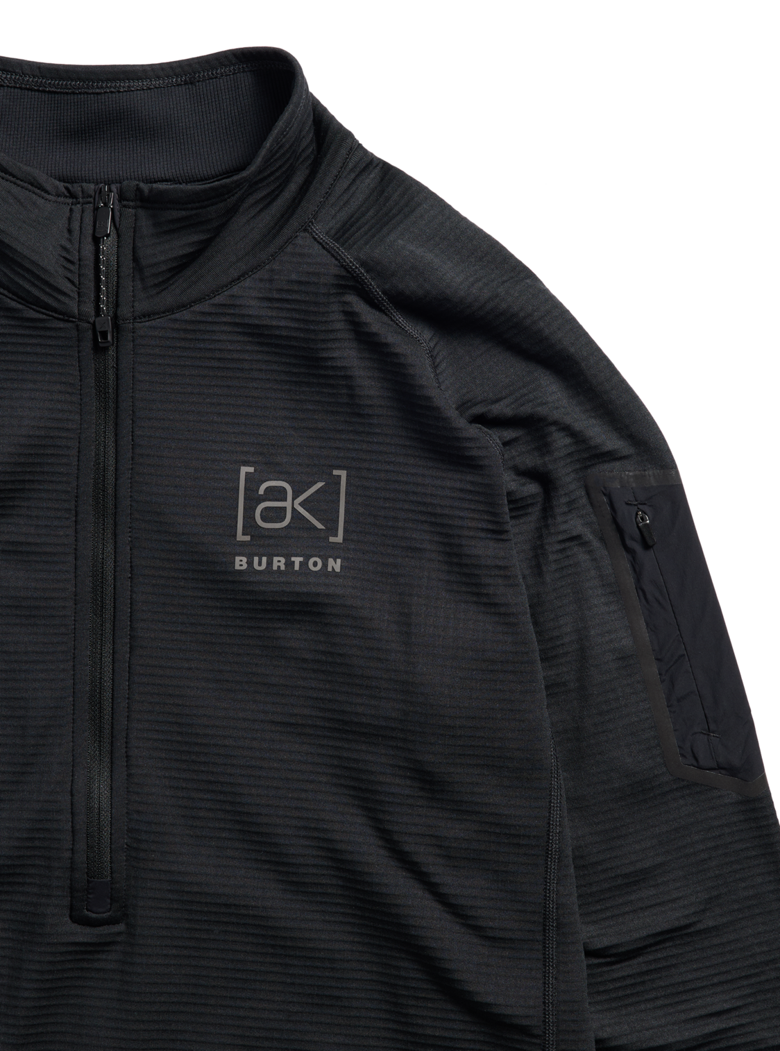 Men's [ak] Helium Grid Fleece Half-Zip - True Black