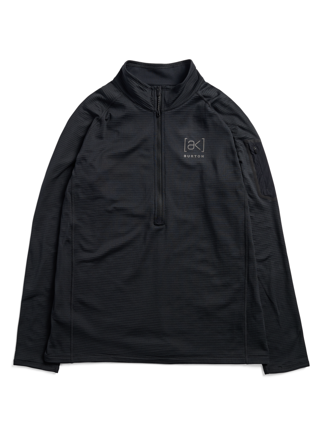 Men's [ak] Helium Grid Fleece Half-Zip - True Black