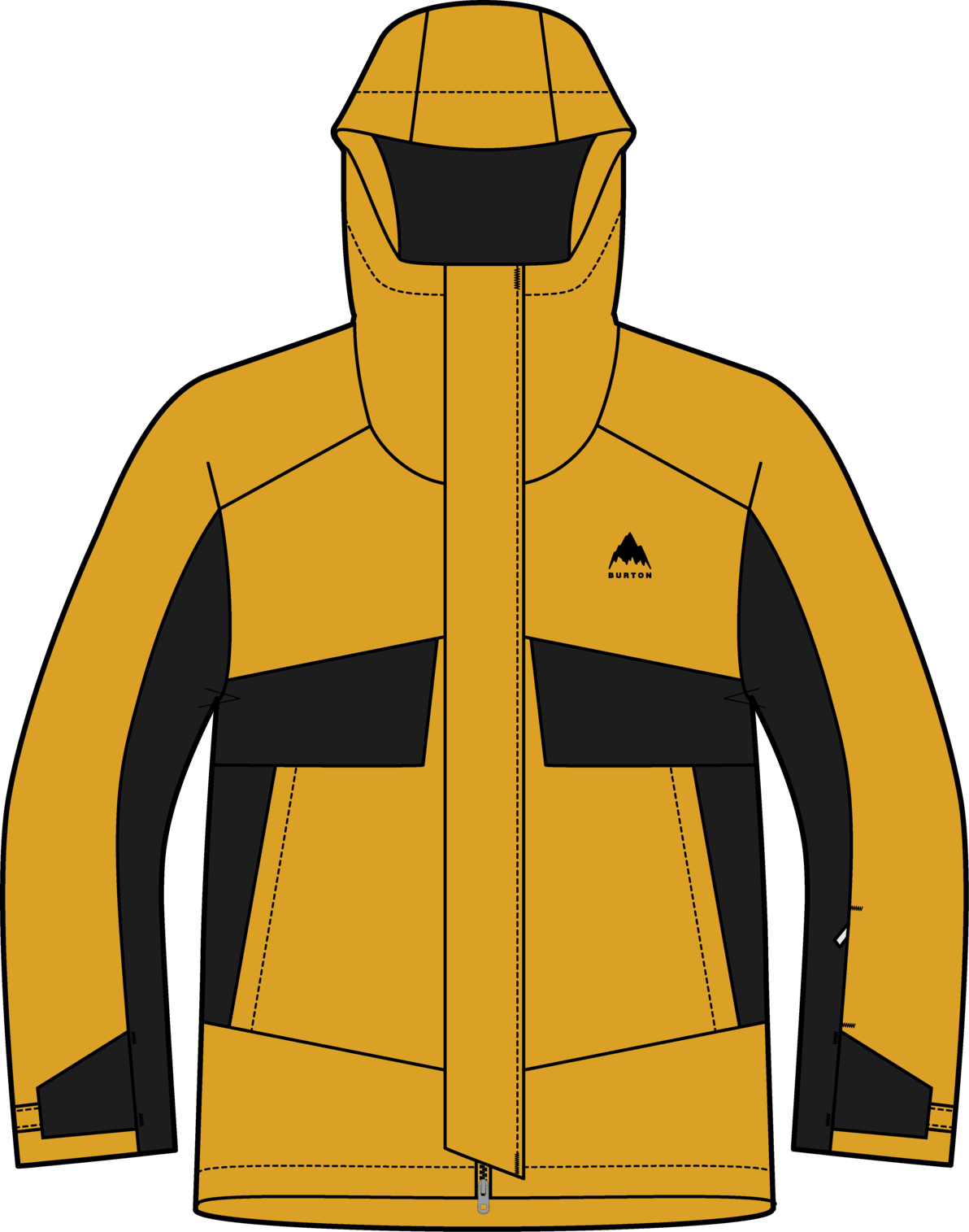 Kids' Ascutney 2L Jacket - Goldenrod/True Black