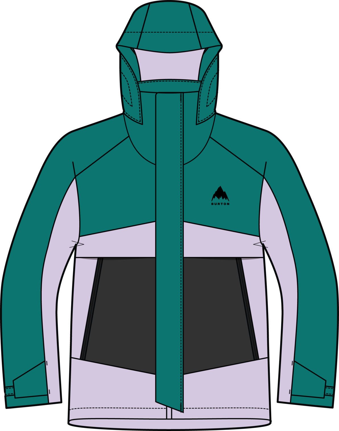 Toddlers' Ascutney 2L Jacket - Pacific Teal/Moondust Purple/True Black