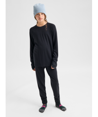 Kids' and Toddlers' Merino Wool Base Layer Set - True Black