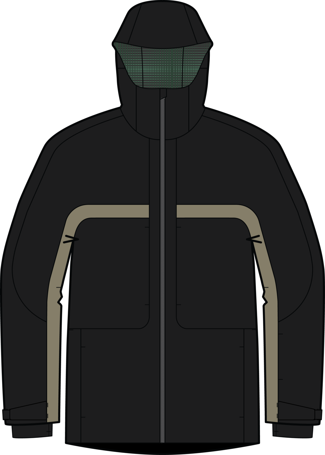 AG Flyrail GORE-TEX 2L Jacket - TRUBLK/BEIGEAGNSTMCH