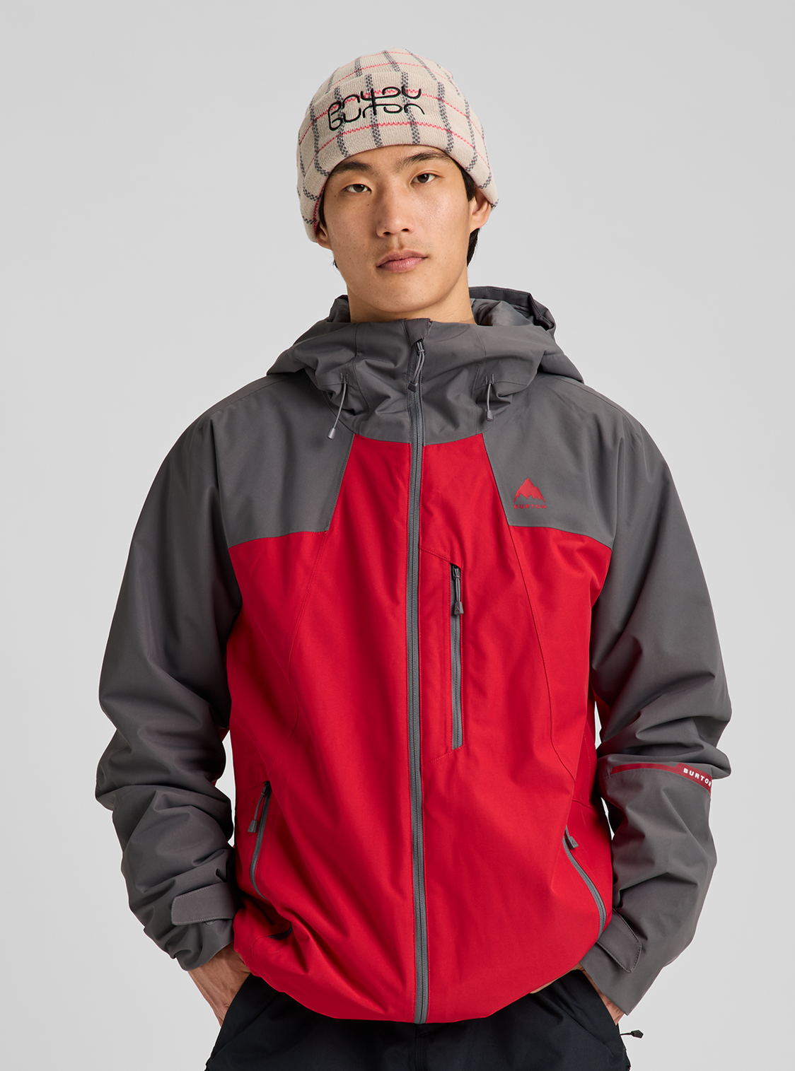 Mens Reserve 2L Insulated Jacket - Gotham Gray/Geranium Red