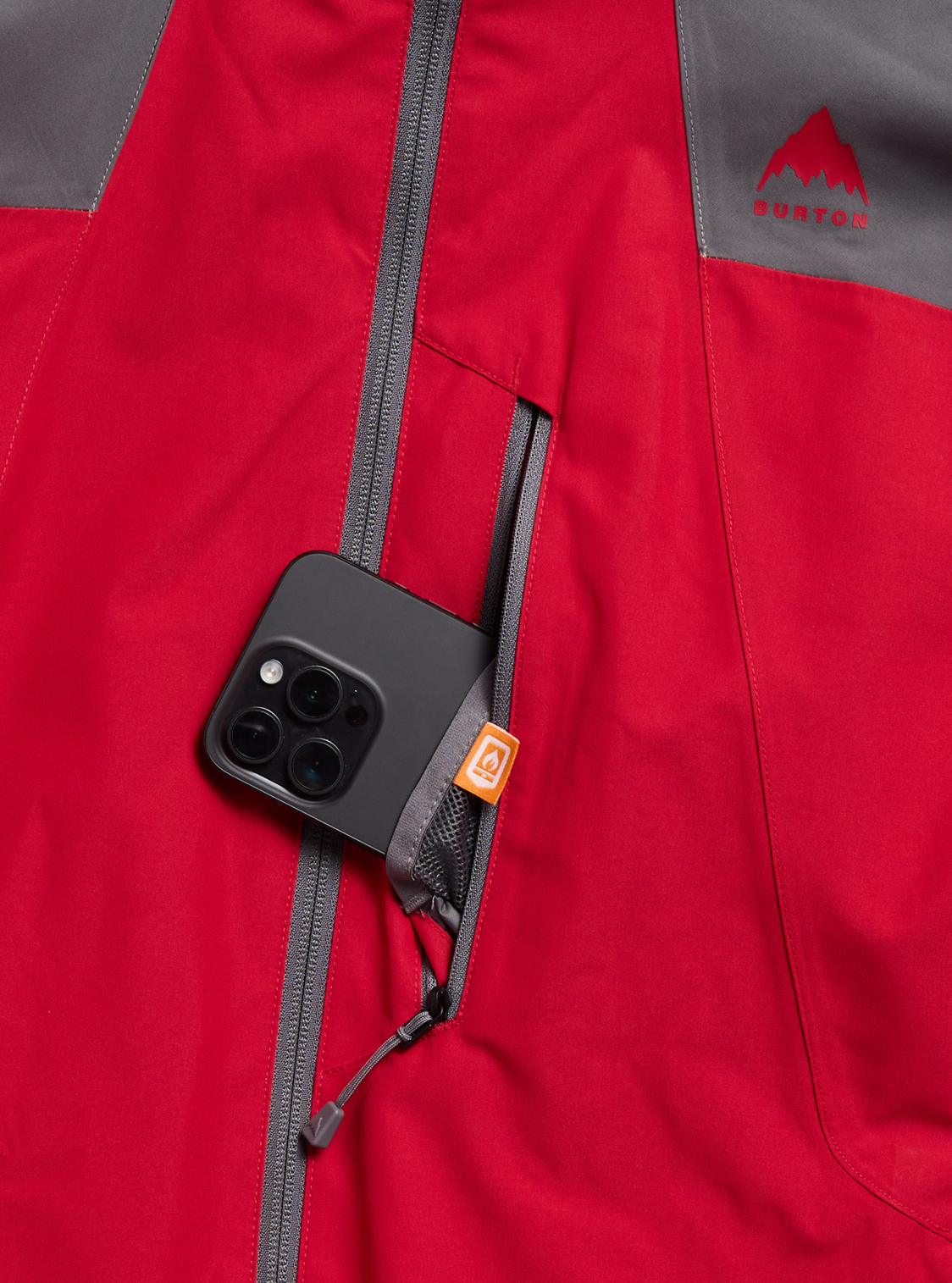 Mens Reserve 2L Insulated Jacket - Gotham Gray/Geranium Red