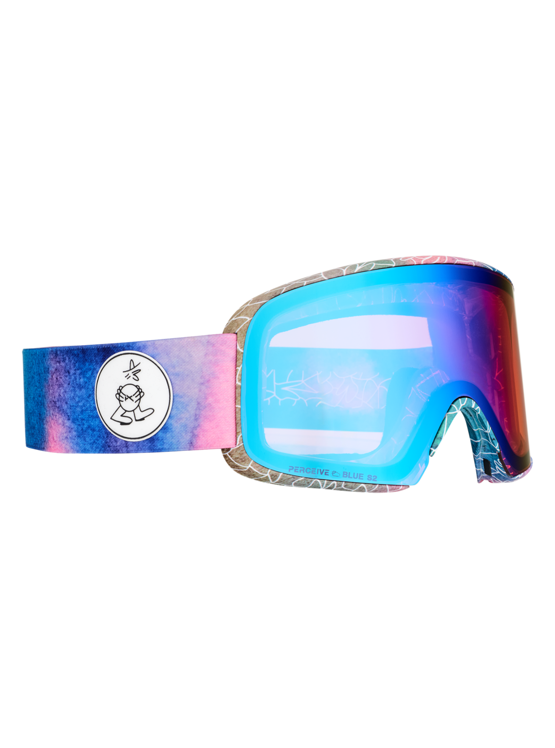 M6 Goggles + Bonus Lens + MFI® Face Mask - LB Watercolor / Perceive Variable Blue