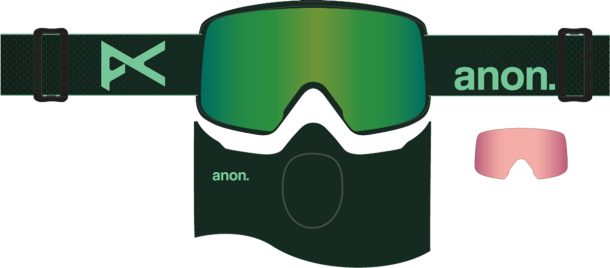 M6 Goggles + Bonus Lens + MFI® Face Mask - Brunswick Green / Perceive Variable Green