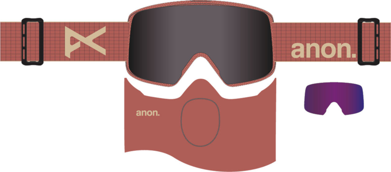 M6 Goggles + Bonus Lens + MFI® Face Mask - Terracotta / Perceive Sunny Onyx